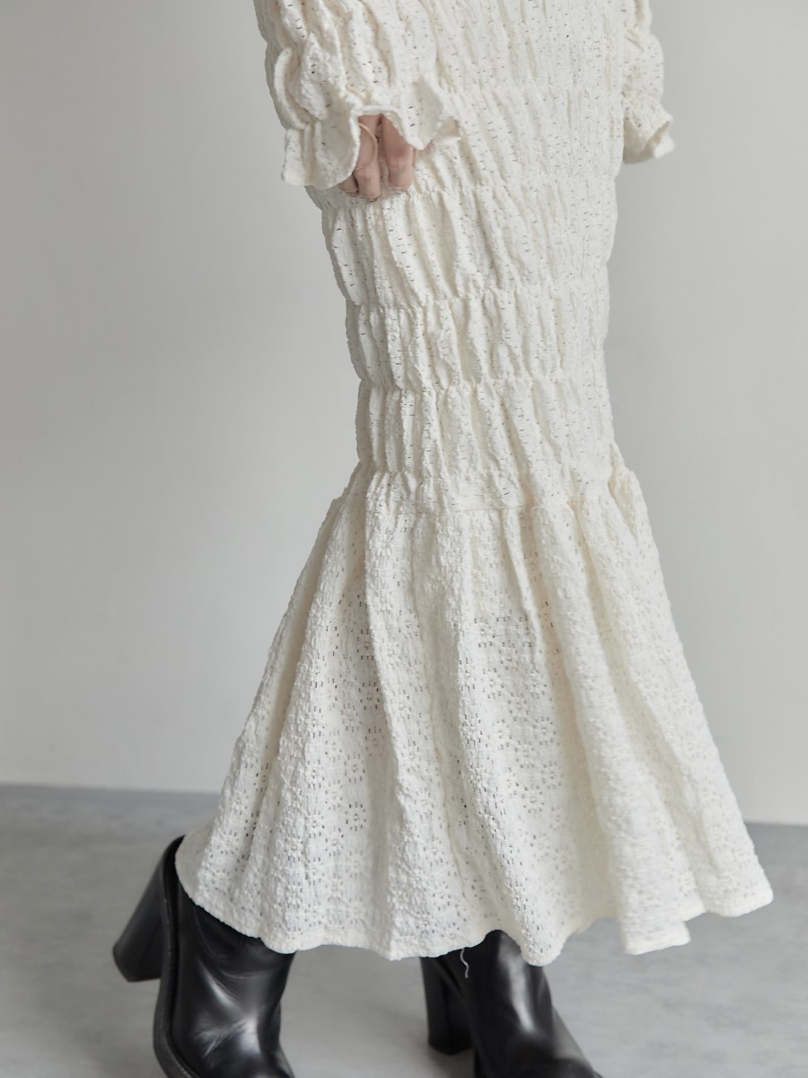 amel eyelet lace gather dress